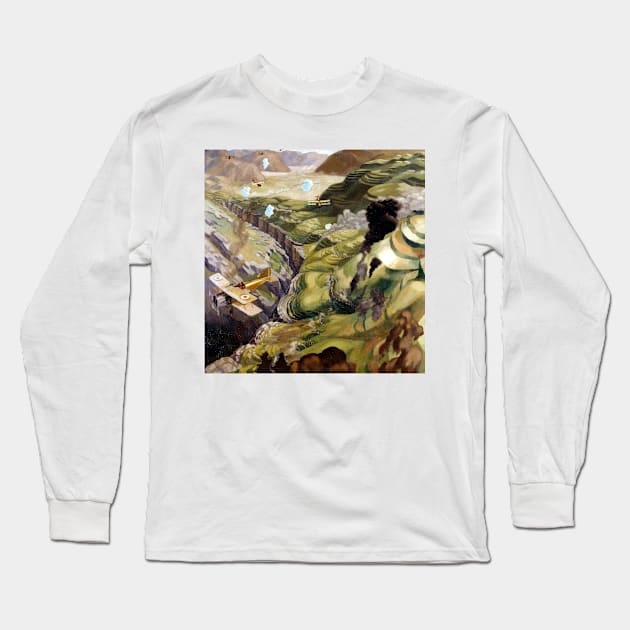 Sydney W. Carline The Destruction of the Turkish Transport in the Gorge of the Wadi Fara, Palestine Long Sleeve T-Shirt by pdpress